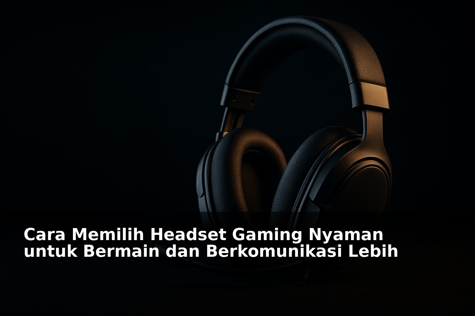 Headset gaming modern dengan desain ergonomis dan pencahayaan LED