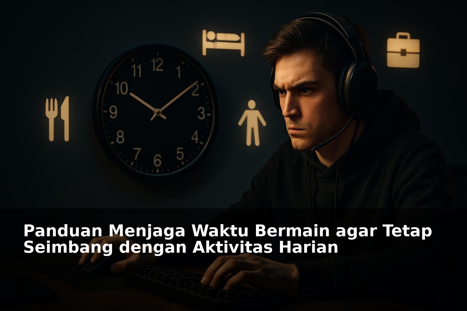 Seorang gamer mengatur waktu bermain dengan jam dan aktivitas harian