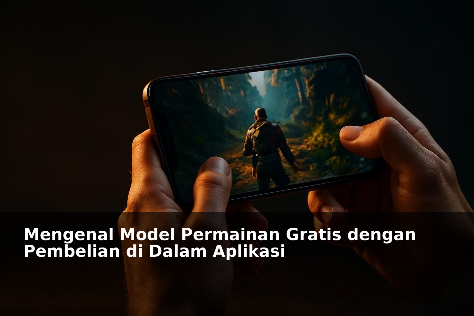 Ilustrasi gameplay game mobile dengan fitur pembelian dalam aplikasi