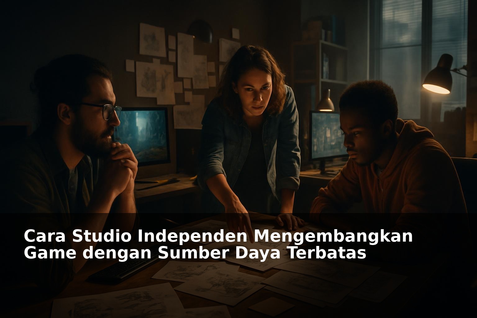 Ilustrasi pengembangan game oleh studio independen dengan sumber daya terbatas